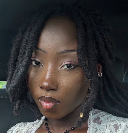 Busty Black Babe Flashes Massive Tits in Car Selfie